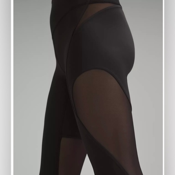 🖤NEW LULULEMON WUNDER TRAIN MESH PANEL CROP 21” - Picture 5 of 12